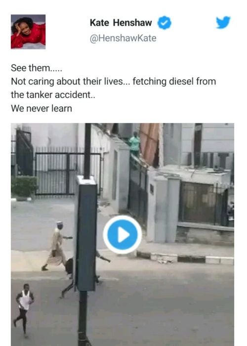 “We Never Learn”- Kate Henshaw Reacts To Video Of Nigerians Scooping Diesel From A Collapsed Tanker Img_2124