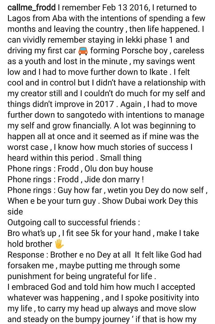 “I Suffered In Life But All My Prayers Were Answered In 2019” – BBNaija Star, Frodd Writes Img_2144