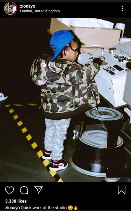 Wizkid’s Son, Zion Spotted Taking Music Lessons In His Dad’s Studio Img_2215