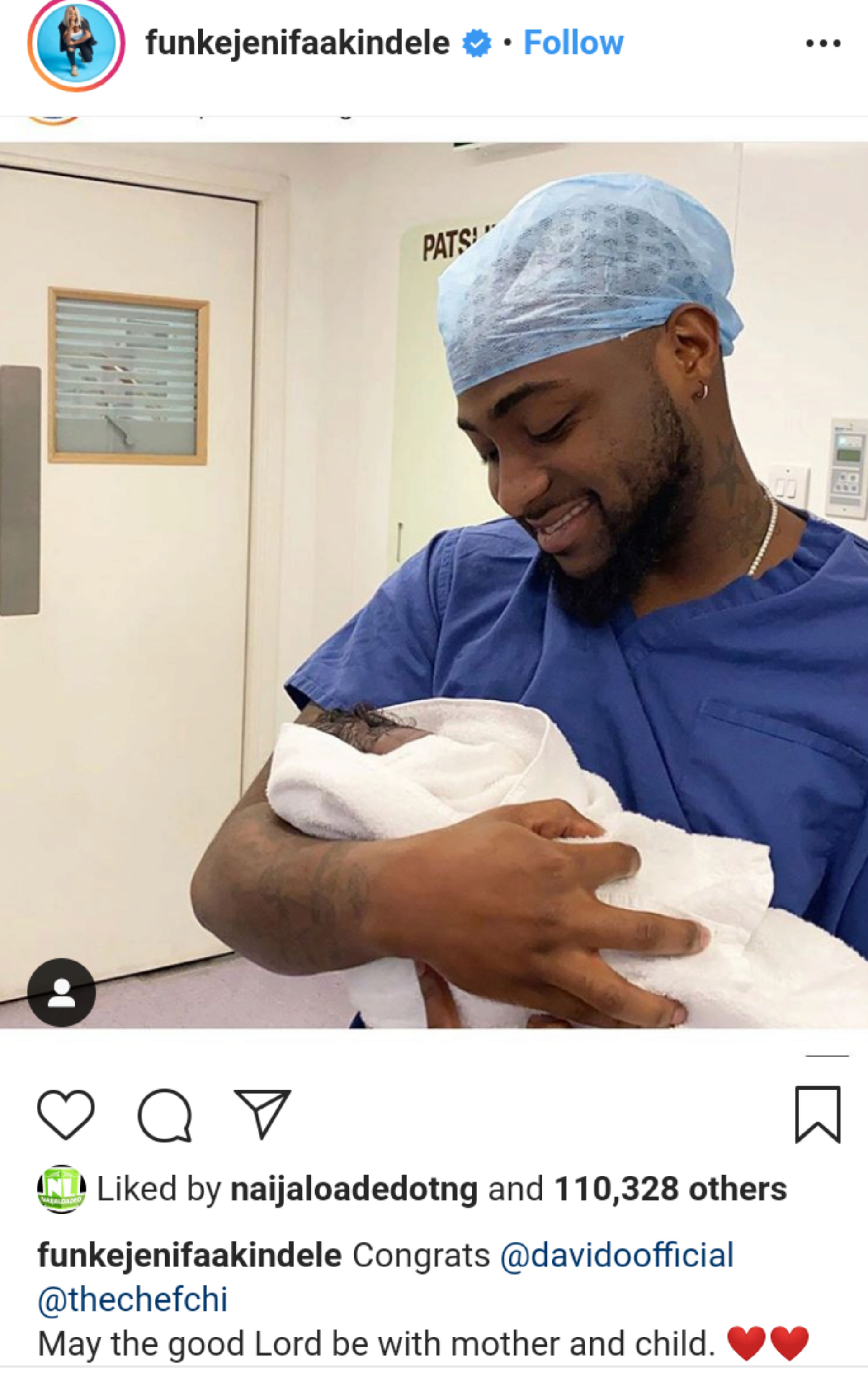 Funke Akindele Sends Congratulations Message To Davido For His New Born Baby Insho148