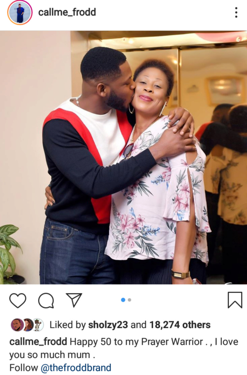 Frodd Shows Off His Mum As He Celebrate Her 50years Birthday Insho202