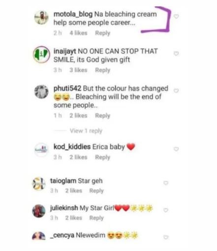 “Na Bleaching Cream Help Her Career” – Nigerians React As Throwback Photo Of Erica Surfaces Online Jvdbjd10