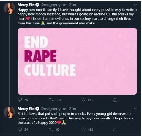 Mercy Eke Calls For Stricter Laws To End Rape Culture In Nigeria Mercy126