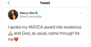 Eke - ‘I Spoke My AMVCA Awards Into Existence’ – Mercy Eke Mercy133