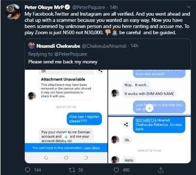 Peter Okoye Fight Dirty With Fan Who Accused Him Of Scam Petr10