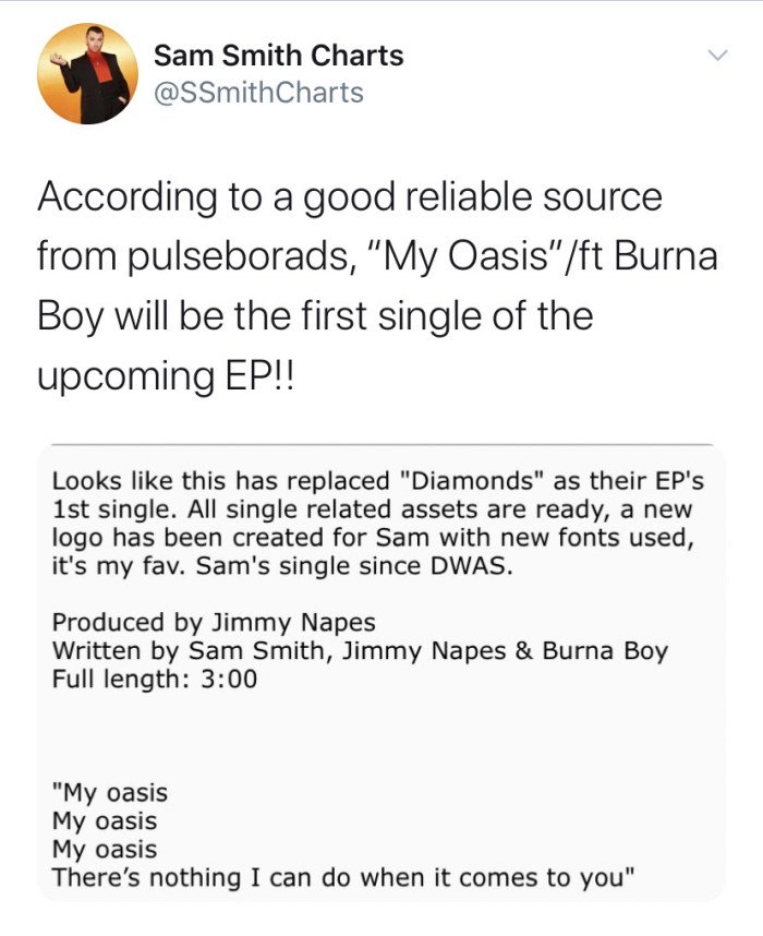 EP - Sam Smith And Burna Boy’s Collaboration To Be Released Soon (See Details) Sam-sm10