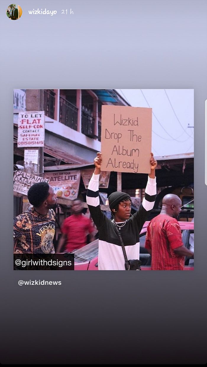“Wizkid Drop The Album Already” – Wizkid Fans Protest On The Streets Of Nigeria (Photo) Scree100