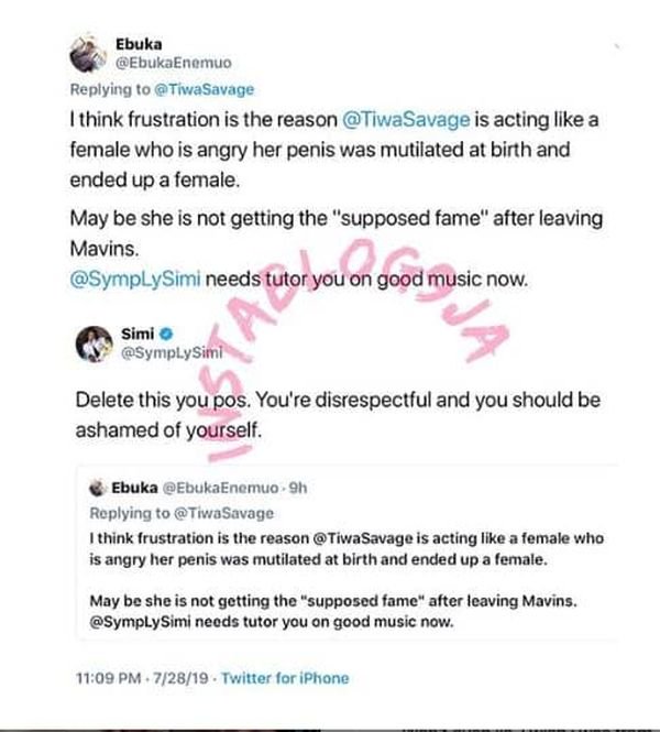 Simi Replies Man Who Disrespected Tiwa Savage (Read What She Wrote) Simi-t10