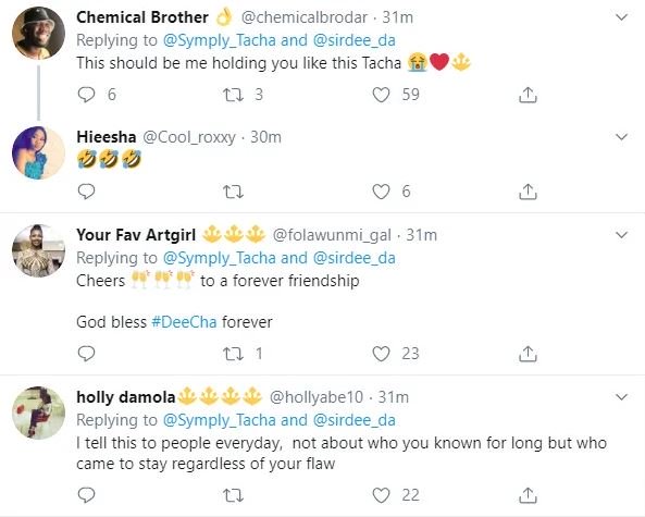 Fans React To Tacha And Sir Dee Friendship Goals (See Shocking Reactions) Sir-110