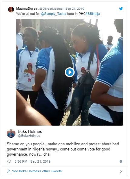 Lady Under Receives Hot Bashing From Twitter Users For Organizing A Rally For Tacha (See Video And Comments) Tacha-21