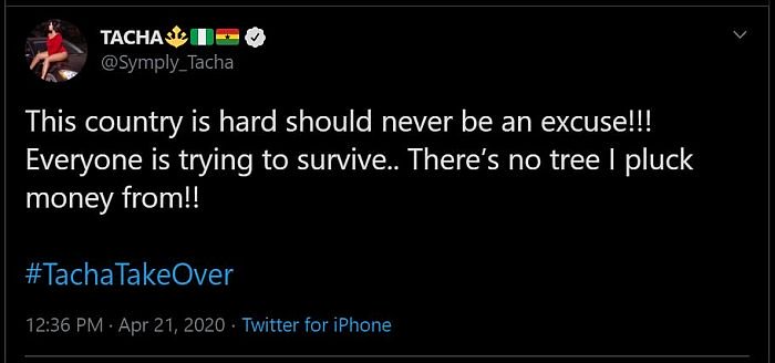 “Nigeria Is Hard Should Never Be An Excuse” – Tacha Tells Fans Tacha-80