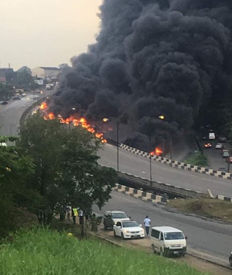 SAD NEWS! Many Feared Dead, Vehicles Burnt As Tanker Explodes In Lagos (Photos/Video) Tanker11