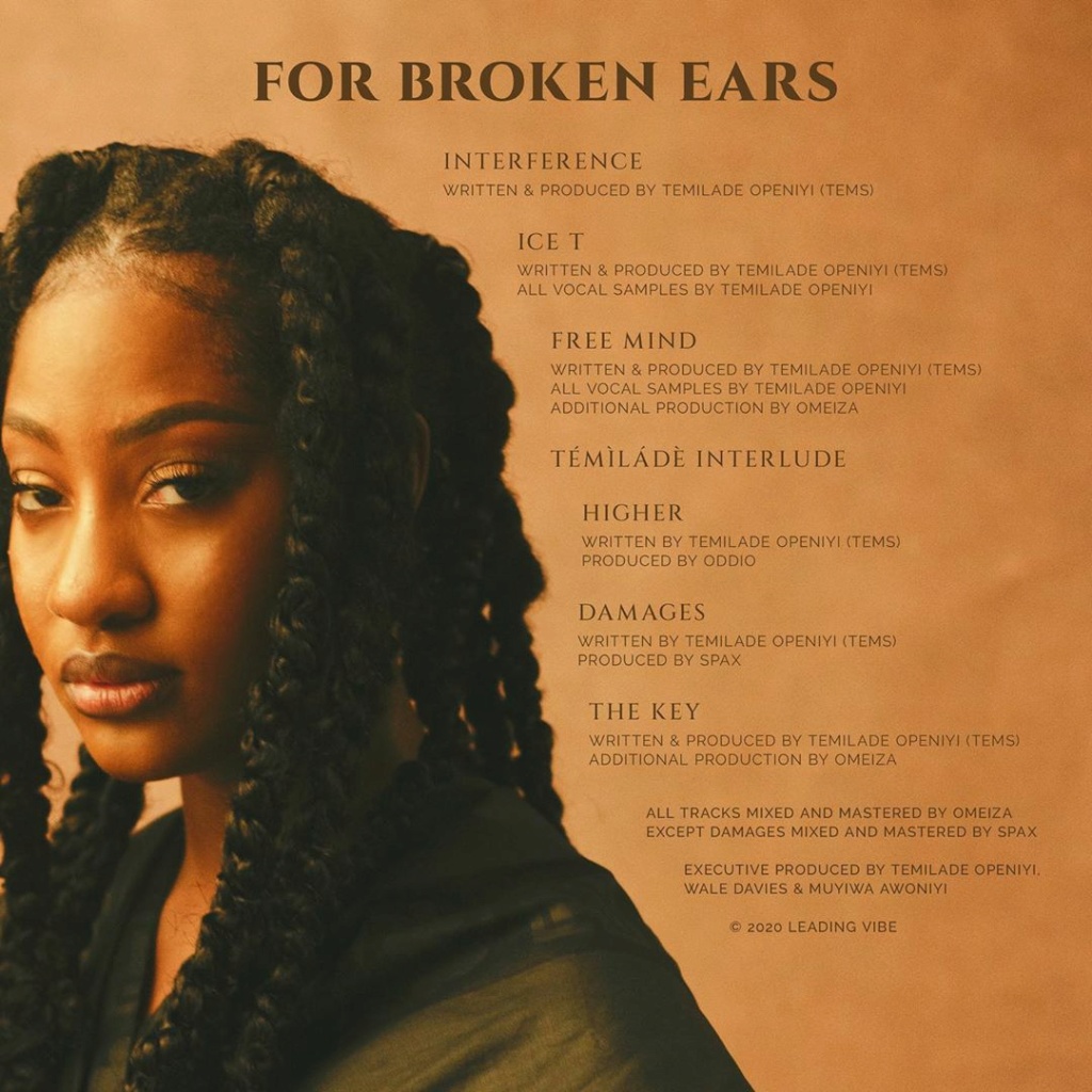 Tems - DOWNLOAD NOW » “For Broken Ears EP by Tems” Full Album Is Out Temsba12