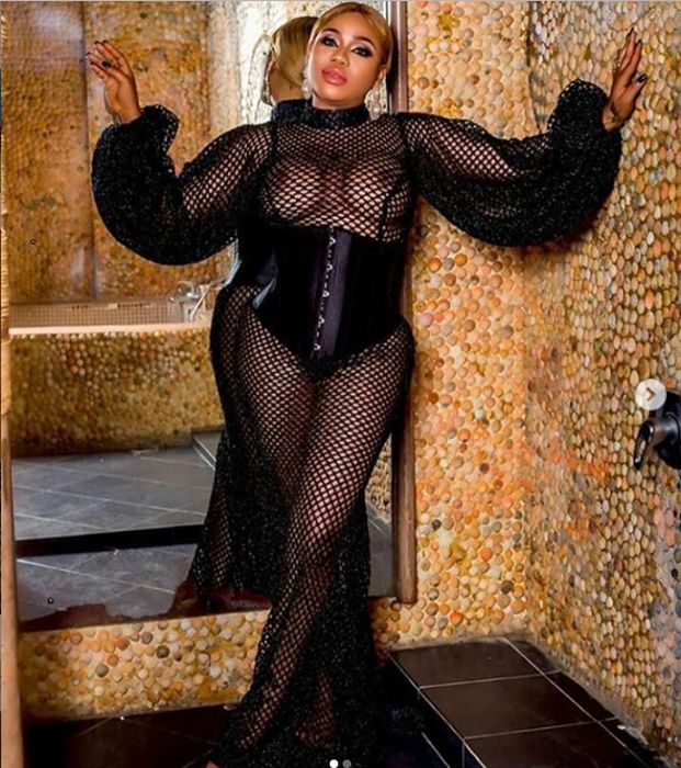 Toyin Lawani Showcases Her Boobs In Fishnet Outfit Toyin-47