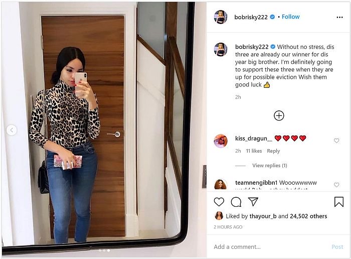 #2020BBNaija: Bobrisky Announces His 3 Favorite Housemates For 2020 Uyfg10