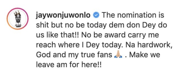 Jaywon Calls-Out The Headies Award Organizers After Missing Out In All Categories Webp_130