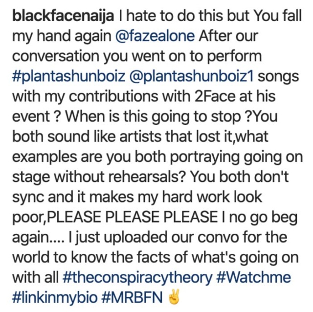 “I’m Disappointed In You” – Blackface Blasts Faze For Going To Perform At 2Baba’s Concert Webp_195