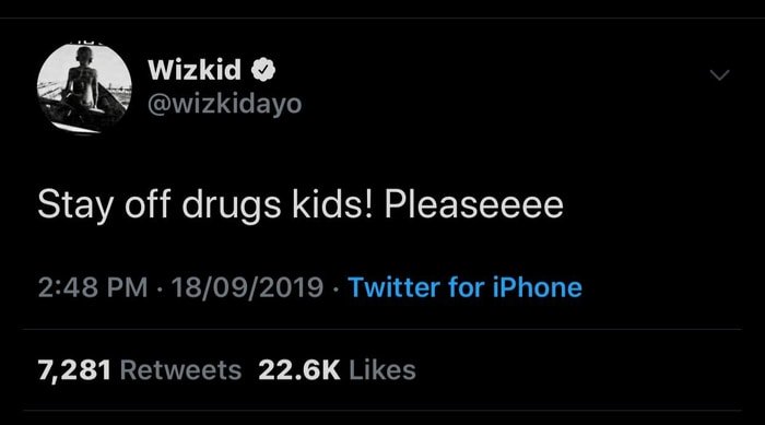 “Stay Off Drugs Kids! Pleaseee” Wizkid Issues A Strong Warning To The Youths Webp_n33