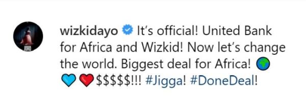 Wizkid Officially Signed The Biggest Endorsement Deal With UBA (See Details) Wiz12