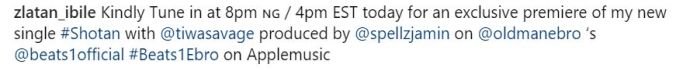 Zlatan Teams Up With Tiwa Savage To Drop A New Jam Titled “Shotan” Drops Today #StayTuned Zlata10