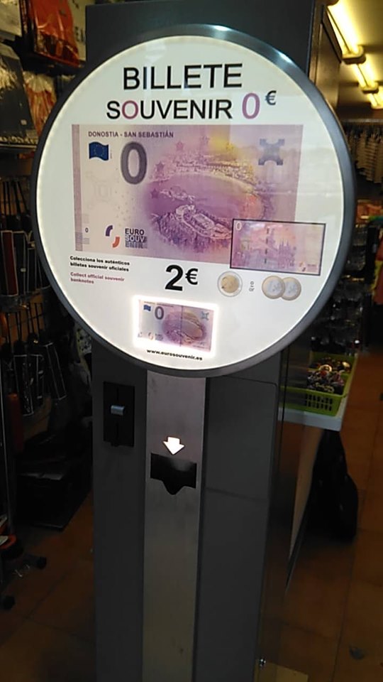 Billetes de 0 € - Maquinas expendedoras Souven10