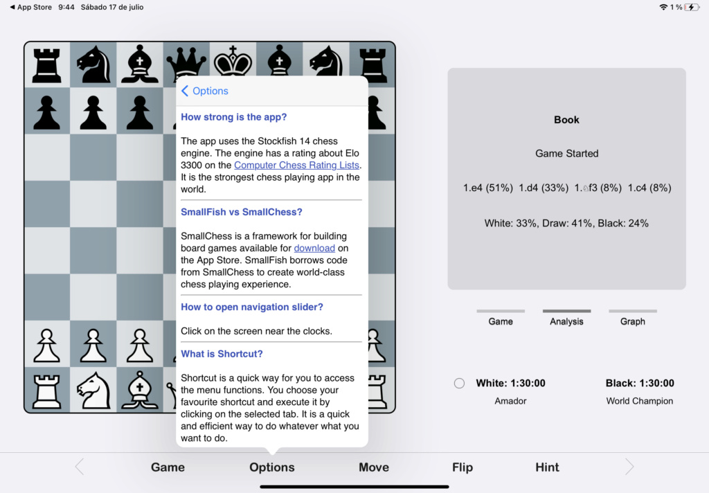 SmallFish Chess for Stockfish, con el Stockfish 14 Img-0029
