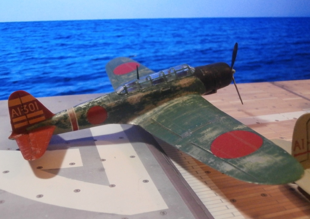 Aichi D3A1 "Val", Nakajima B5N2 "Kate" i Mitsubishi A6M2 "Zero", nosač aviona Akagi, 04.06.1942. Midway A2610