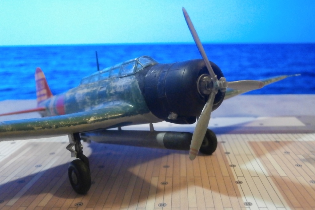 Aichi D3A1 "Val", Nakajima B5N2 "Kate" i Mitsubishi A6M2 "Zero", nosač aviona Akagi, 04.06.1942. Midway A4110