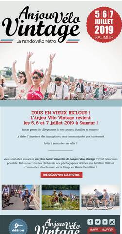 Anjou Velo Vintage 2019 du 5 au 7 Juillet