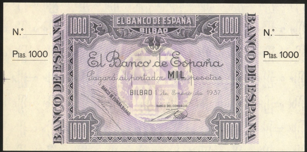 Guerra Civil 1936 - 1939 Catálogo del Billete Español en Imperio Numismático 1000pt26