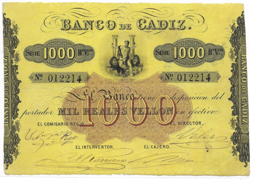 Bancos provinciales - Catálogo del Billete Español en Imperio Numismático 1000rv11