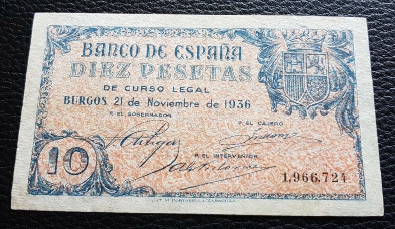 Guerra Civil 1936 - 1939 Catálogo del Billete Español en Imperio Numismático 10pts111