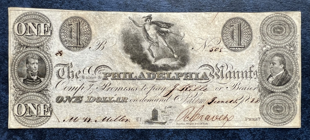 1 Dólar 1828 - Salem & Philadelphia Manufacturing Company   1dolla11