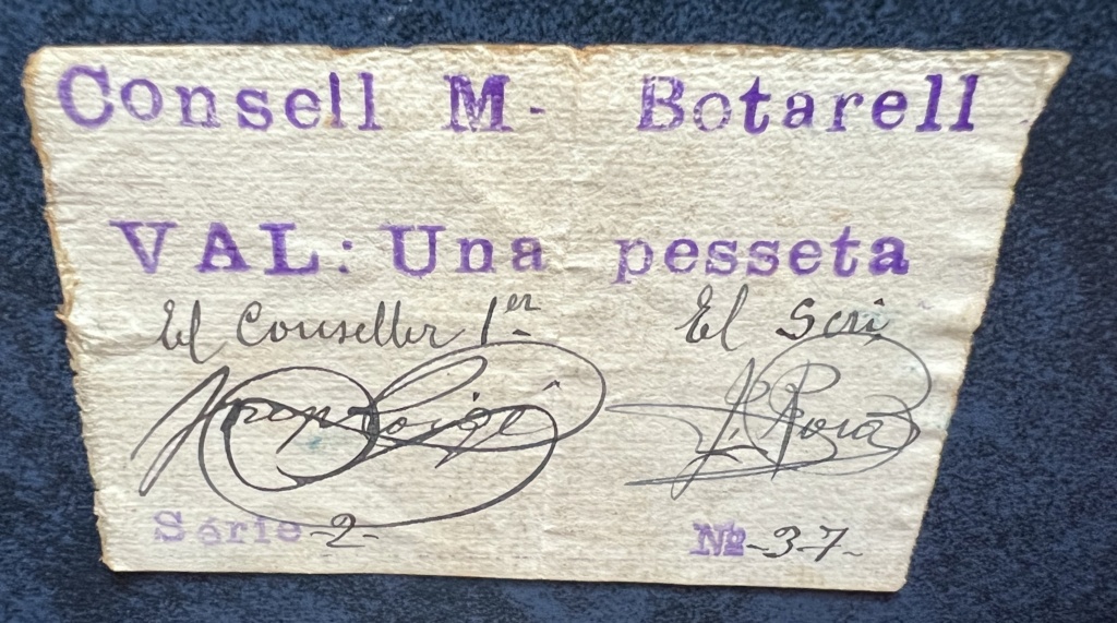 1 Peseta Botarell, 1937 1ptsbo10