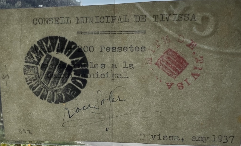 200 Pesetas Tivissa, 1937 (3ª Emisión). 200pts13