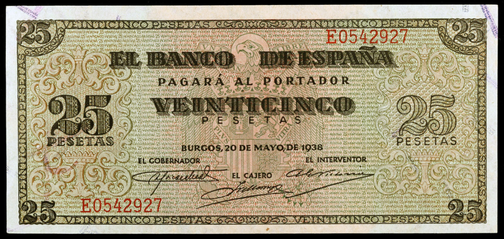 Guerra Civil 1936 - 1939 Catálogo del Billete Español en Imperio Numismático 25pts114