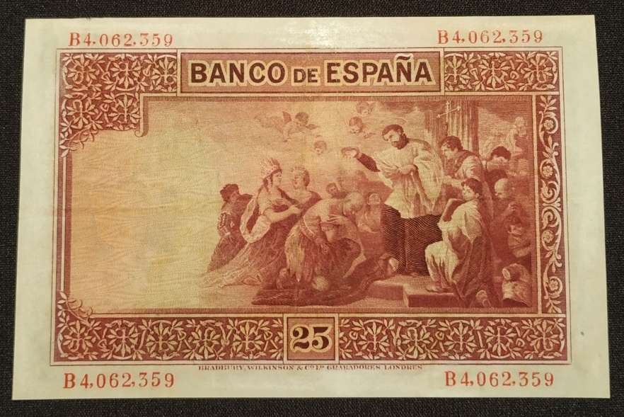 Banco de España 1925 a 1928 Catálogo del Billete Español en Imperio Numismático 25pts116