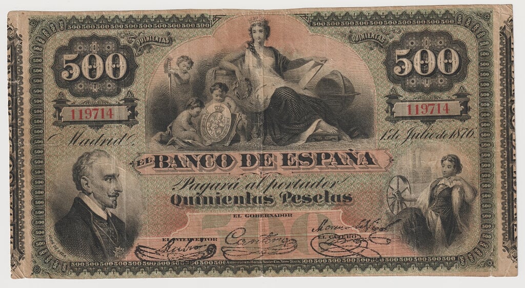 Banco de España 1874 a 1924 - Catálogo del Billete Español en Imperio Numismático 500-pe11
