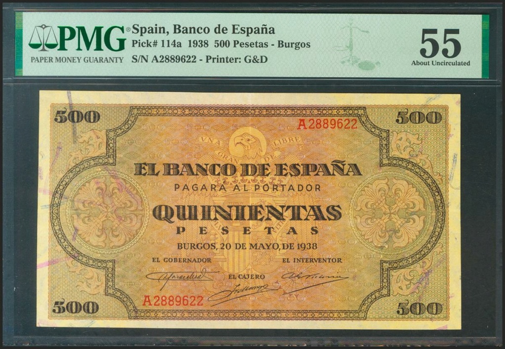 500 Pesetas 1938 (Burgos). 500pts17