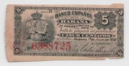 Emisiones Ultramar/Coloniales - Catálogo del Billete Español en Imperio Numismatico 5centa10