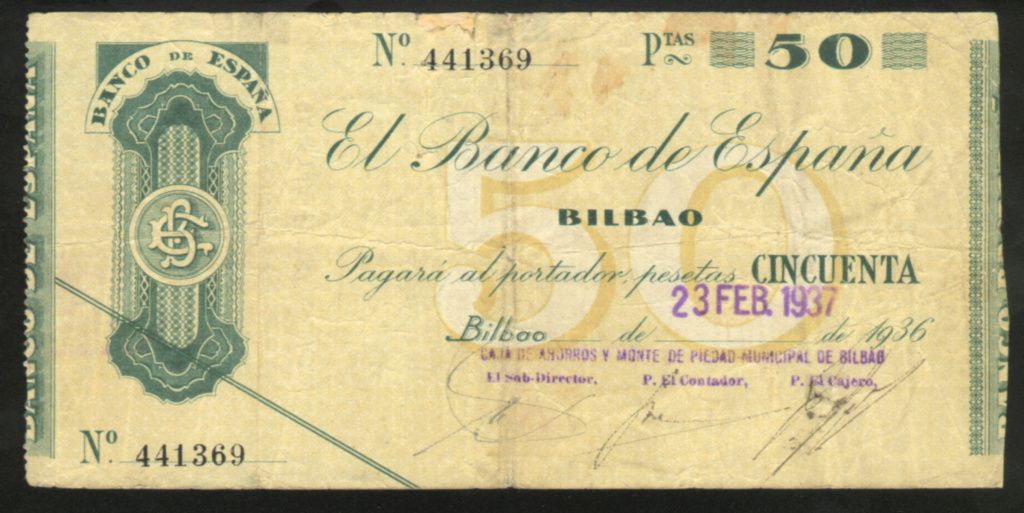 Guerra Civil 1936 - 1939 Catálogo del Billete Español en Imperio Numismático B03-5011