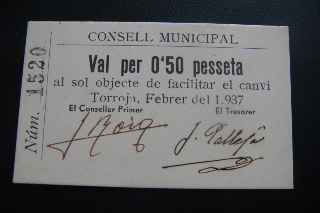 50 Céntimos de Peseta, Torroja del Priorat, 1937 Dsc04310