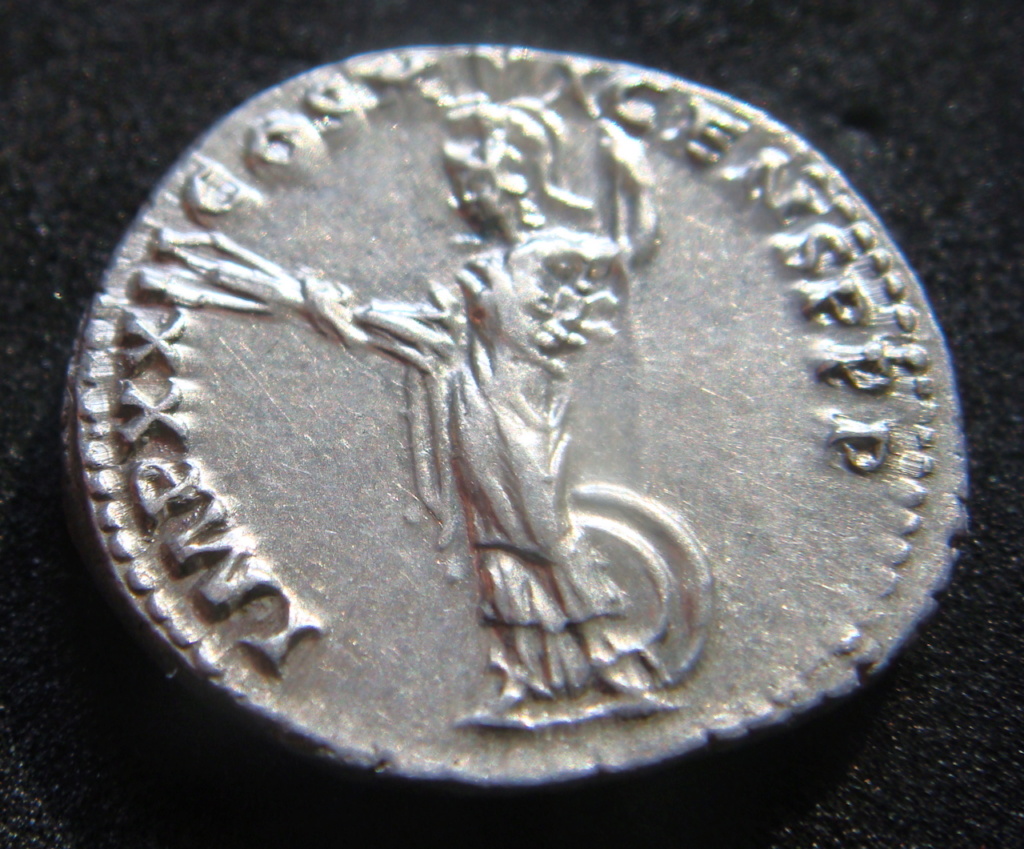 Denario Domiciano IMP XXI COS XVI CENS P P P. Minerva estsnte a izq. con lanza, haz de rayos, escudo a sus pies. Roma. Dsc04522