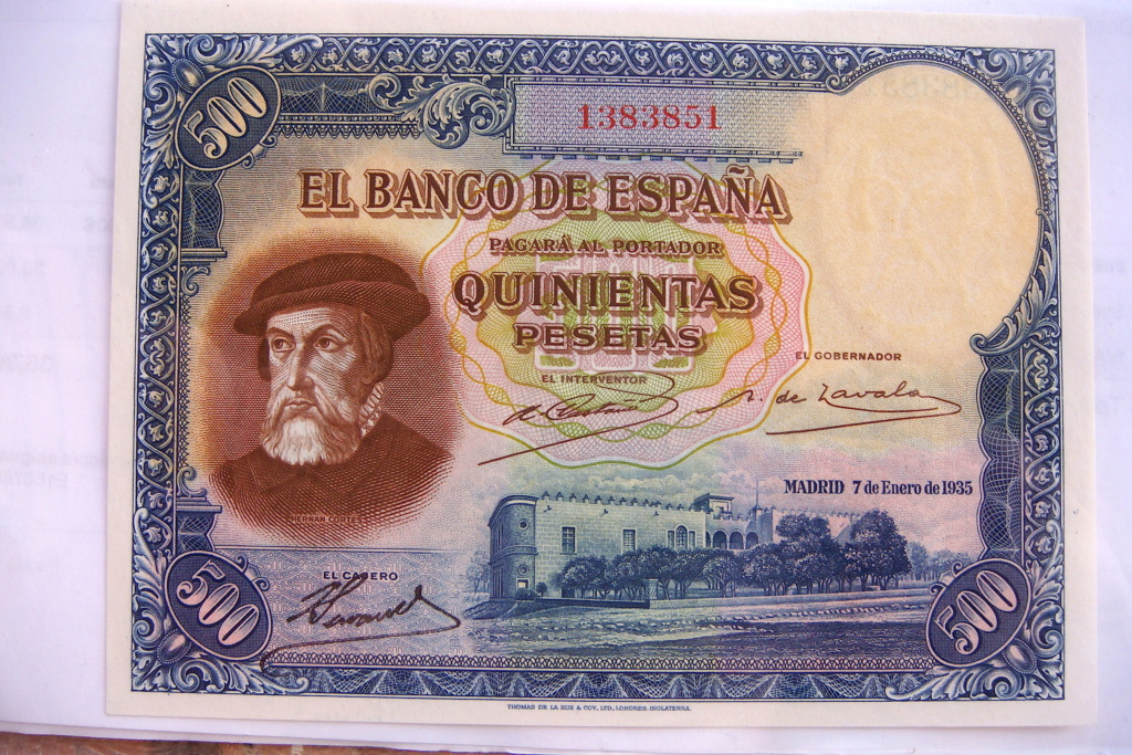 500 Pesetas 1935 Hernán Cortes (Pareja) Dsc05213