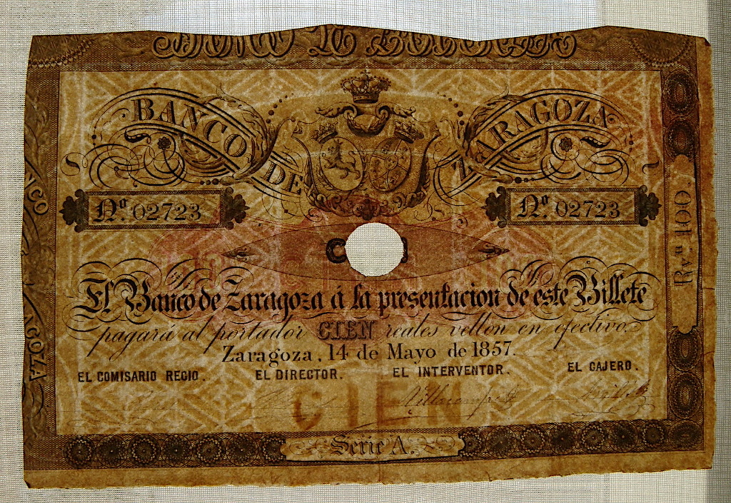 100 Reales de Vellon 1857 (Banco de Zaragoza) Dsc05330