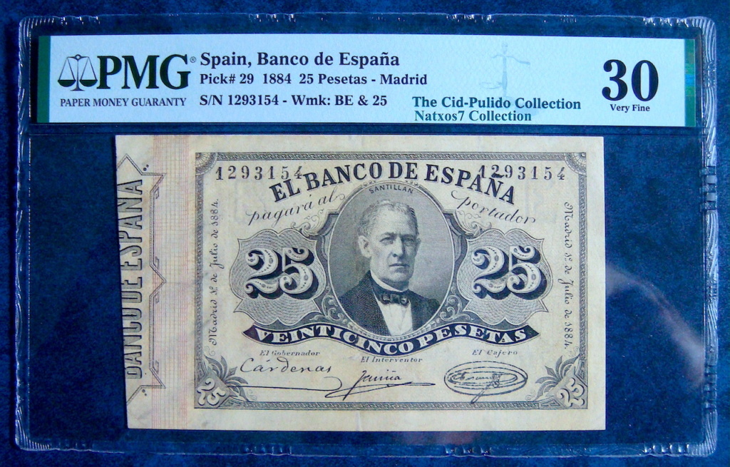 25 Pesetas 1884 Ramón Santillán  Dsc05338