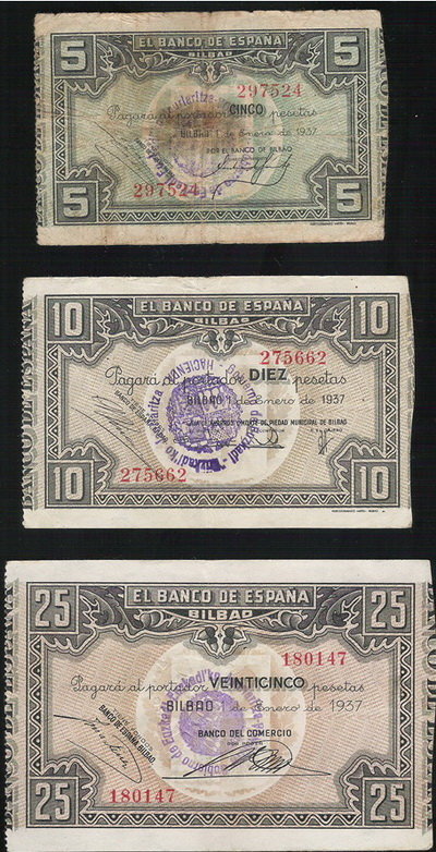 Billetes Bilbao (diversos Bancos) Num51110