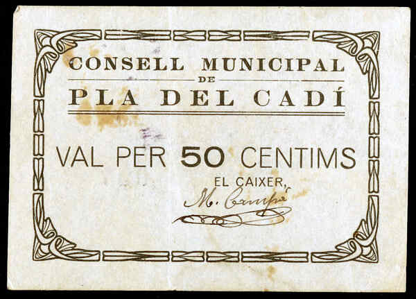 50 Céntimos Pla del Cadí, 1937 Placad10