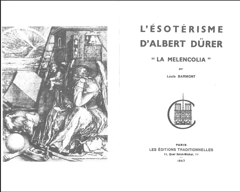 L. Barmont : l'ésotérisme de A. Dürer : la Melencolia Durer_10