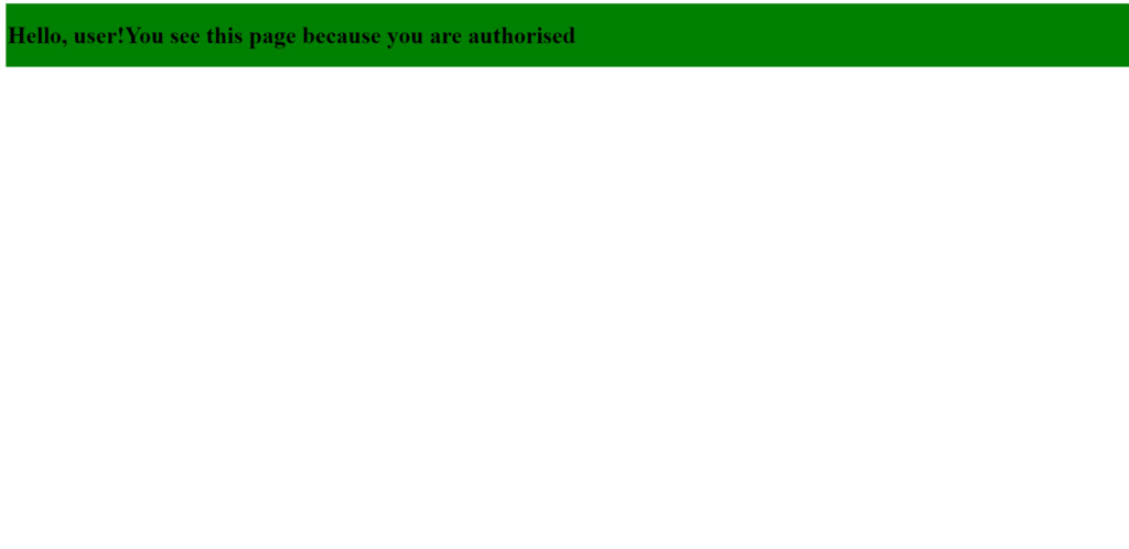 HTML page accessible only to logged in users Scree180